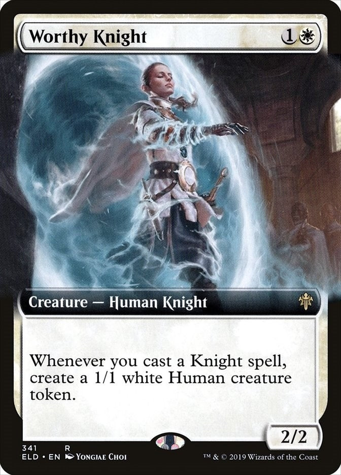 Image for Worthy Knight (Extended Art) (341) - Magic: The Gathering