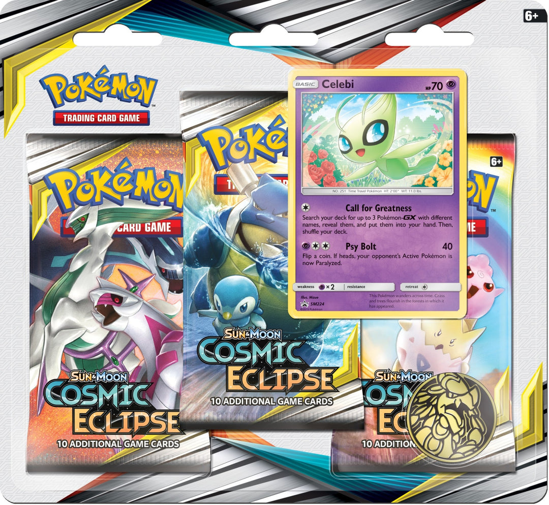 Image for Cosmic Eclipse 3 Pack Blister [Celebi] - Pokemon
