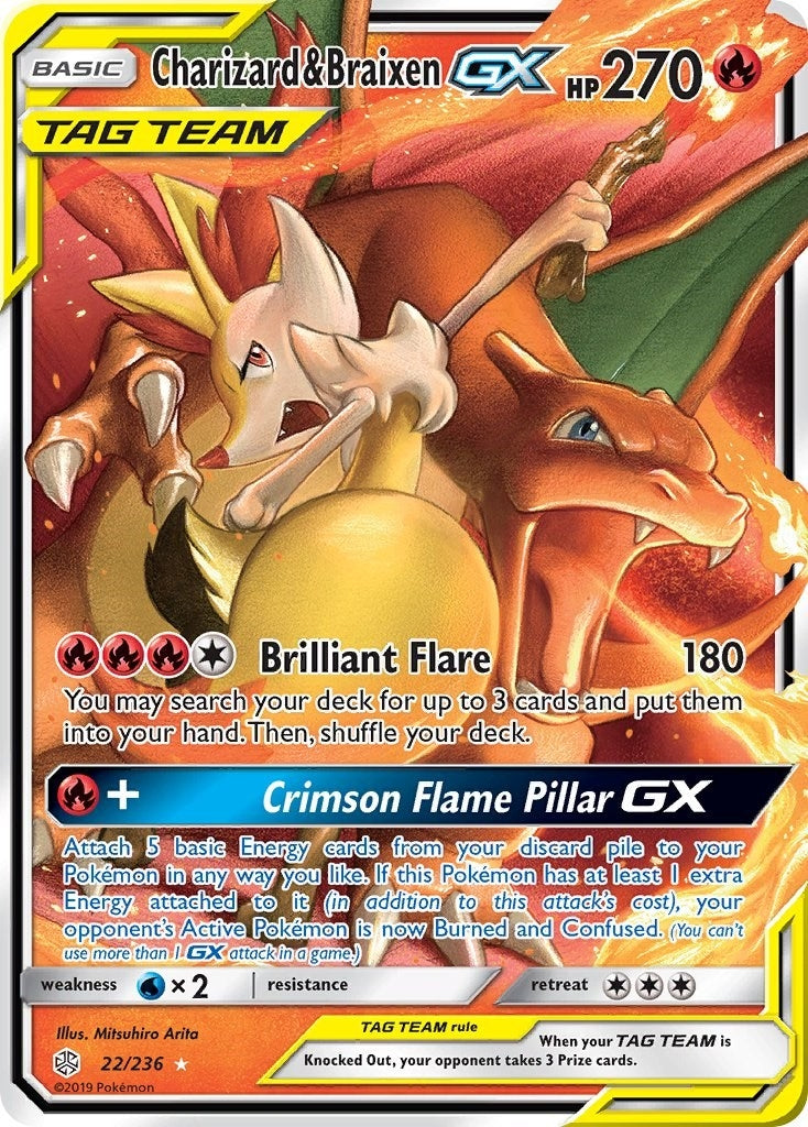 Image for Charizard & Braixen GX (22/236) (SM12) - Pokemon