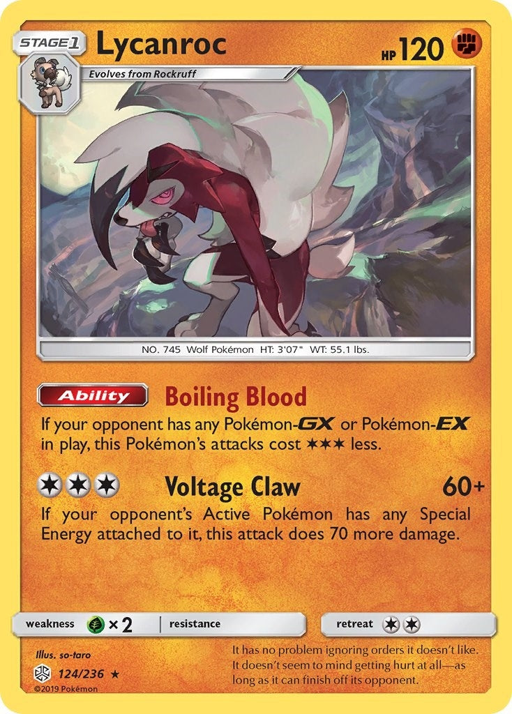 Image for Lycanroc (124/236) (SM12) - Pokemon