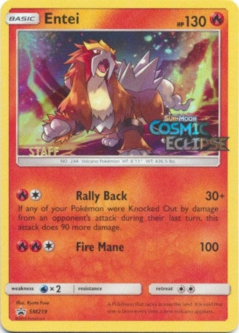 Image for Entei - SM219 (Prerelease) [Staff] (SM219) (SMP) - Pokemon