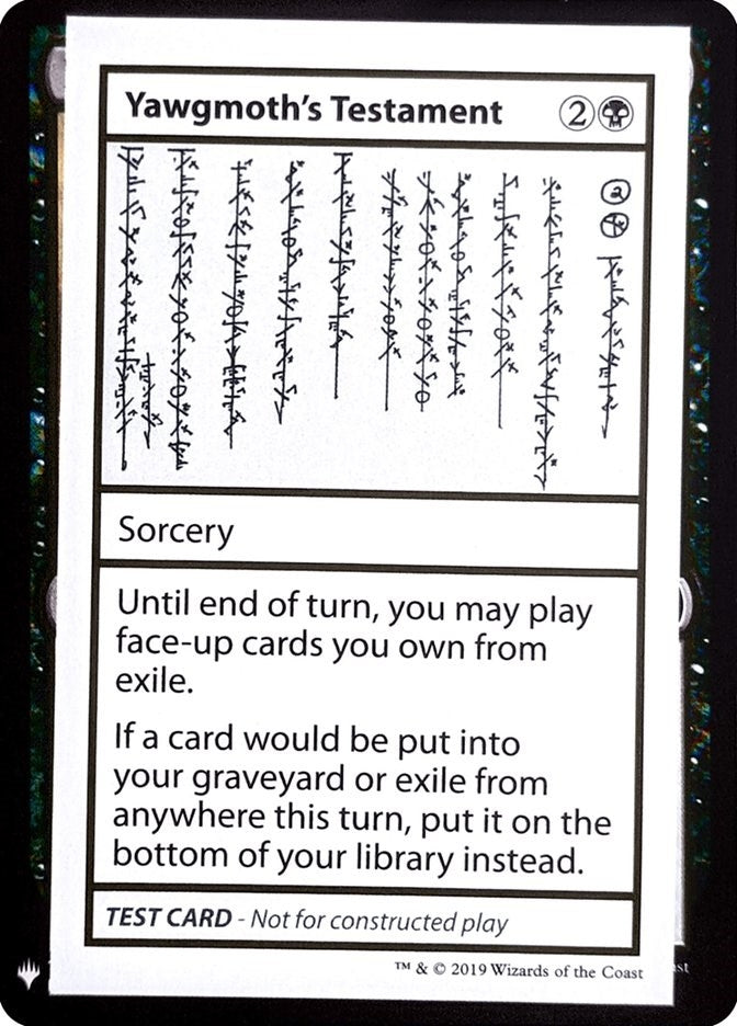 Image for Yawgmoth's Testament (CMB1) - Magic: The Gathering
