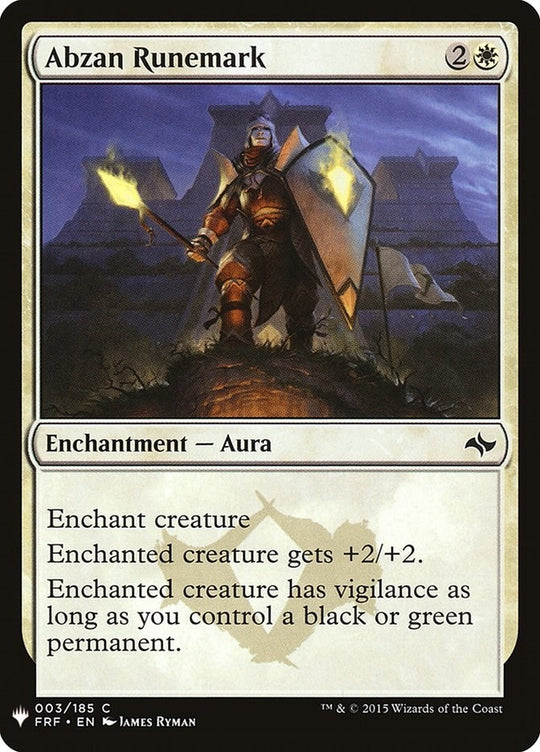 Image for Abzan Runemark (3) (LIST) - Magic: The Gathering