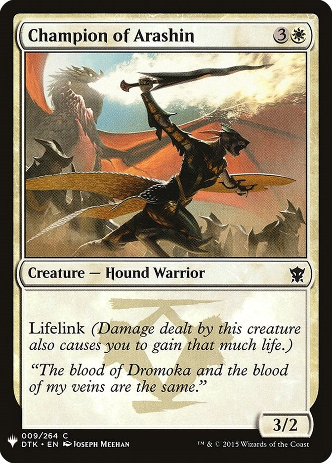 Image for Champion of Arashin (9) - Magic: The Gathering