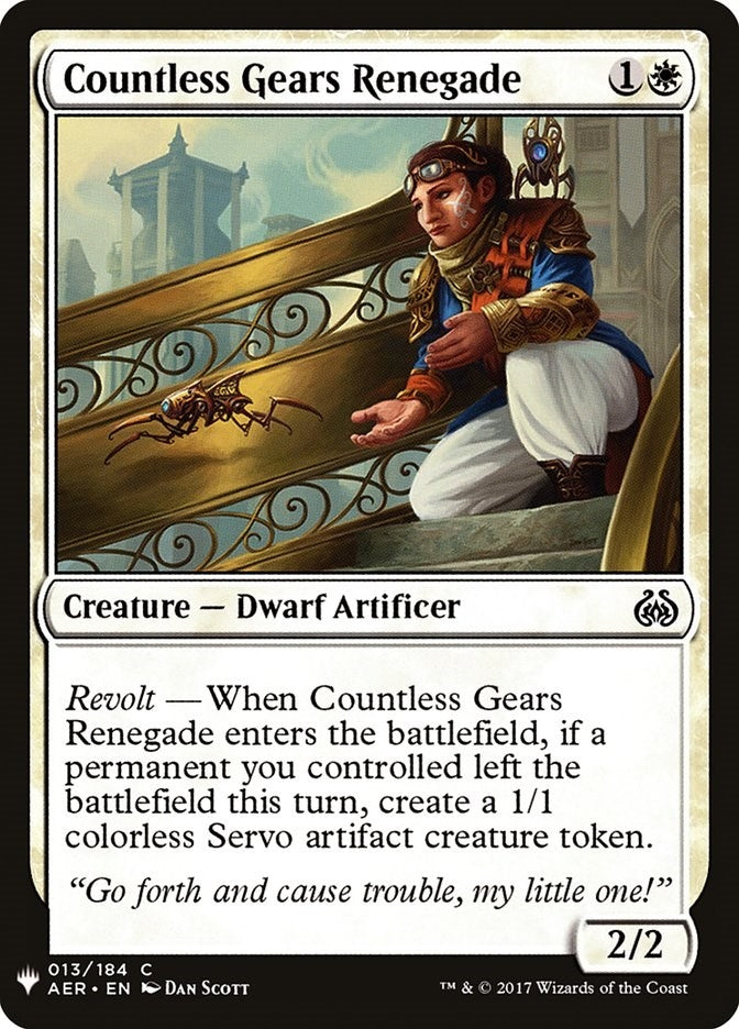 Image for Countless Gears Renegade (13) (LIST) - Magic: The Gathering