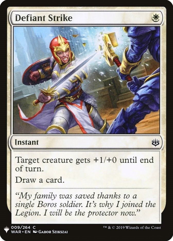 Image for Defiant Strike (9) - Magic: The Gathering