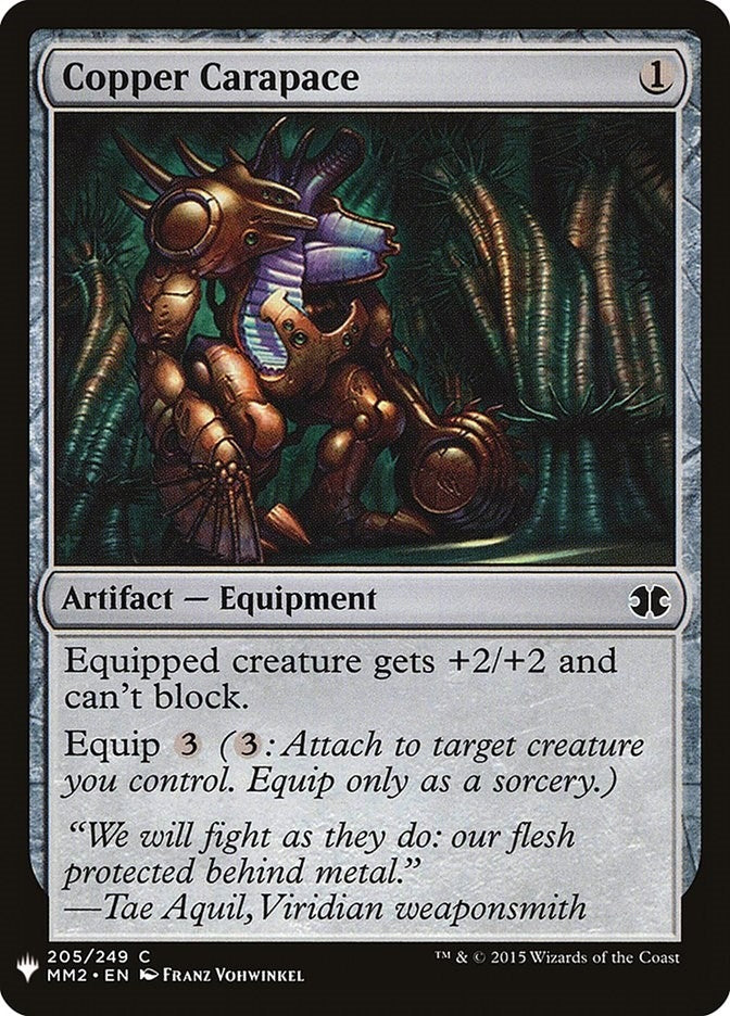 Image for Copper Carapace (205) - Magic: The Gathering