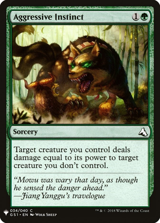 Image for Aggressive Instinct (34) (LIST) - Magic: The Gathering