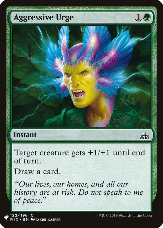 Image for Aggressive Urge (122) (LIST) - Magic: The Gathering