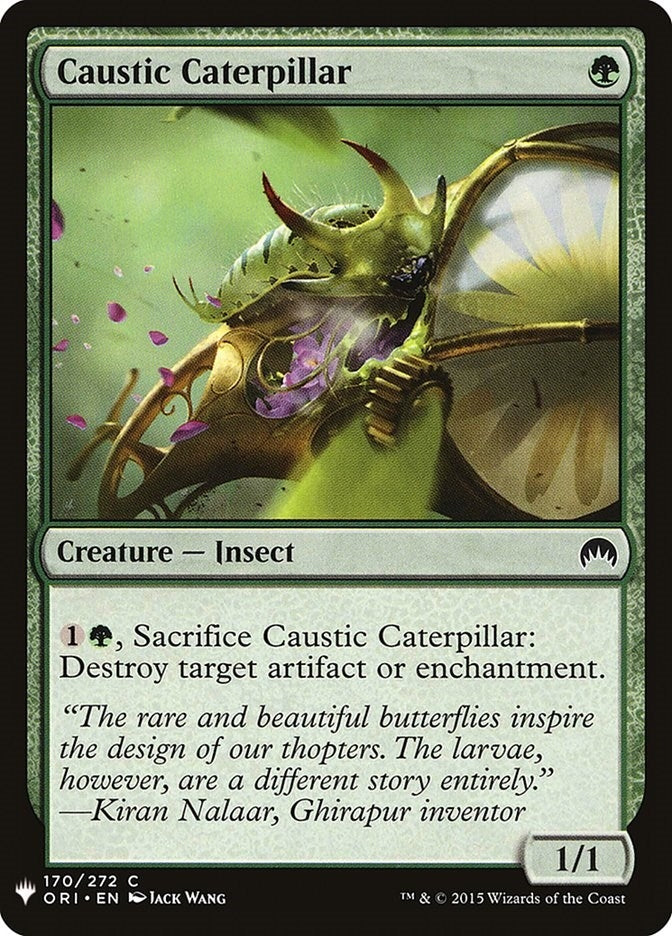 Image for Caustic Caterpillar (170) (LIST) - Magic: The Gathering