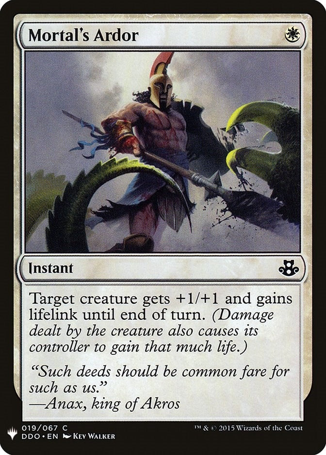 Image for Mortal's Ardor (19) - Magic: The Gathering