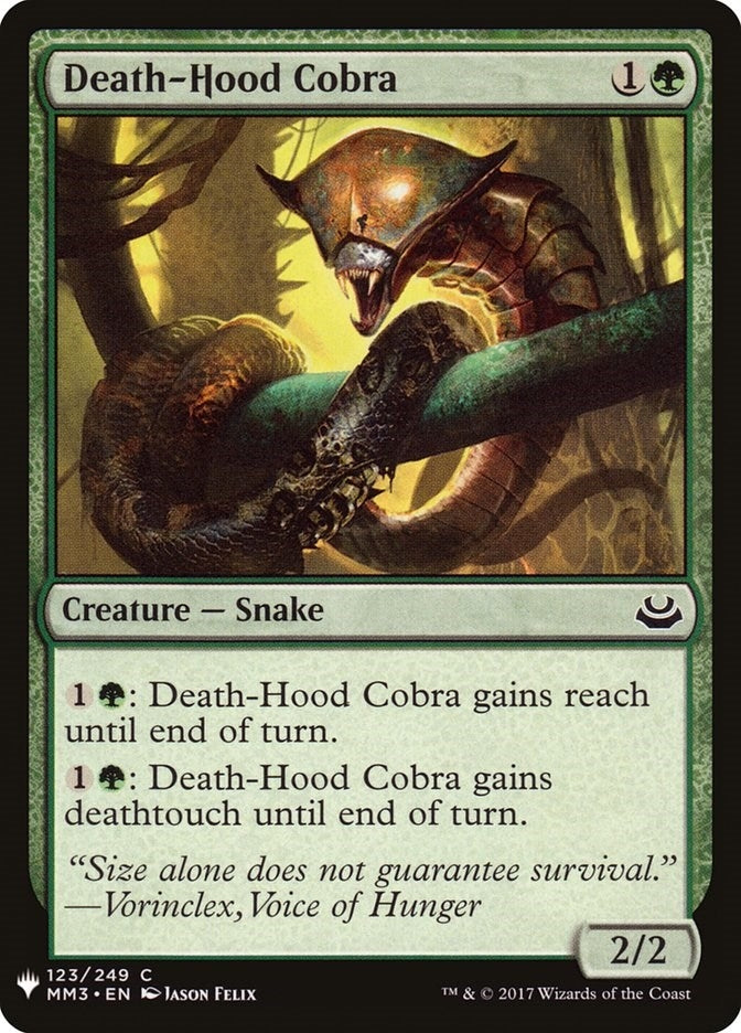 Image for Death-Hood Cobra (123) (LIST) - Magic: The Gathering