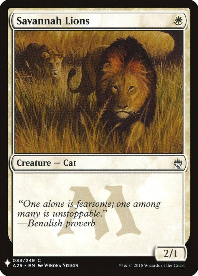 Image for Savannah Lions (33) (LIST) - Magic: The Gathering