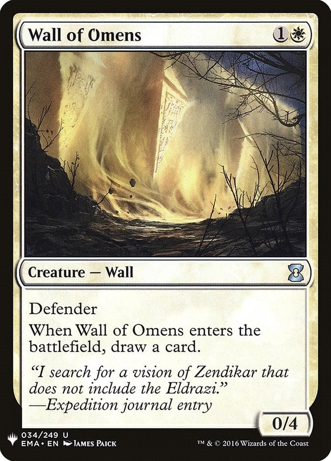 Image for Wall of Omens (EMA) (34) - Magic: The Gathering