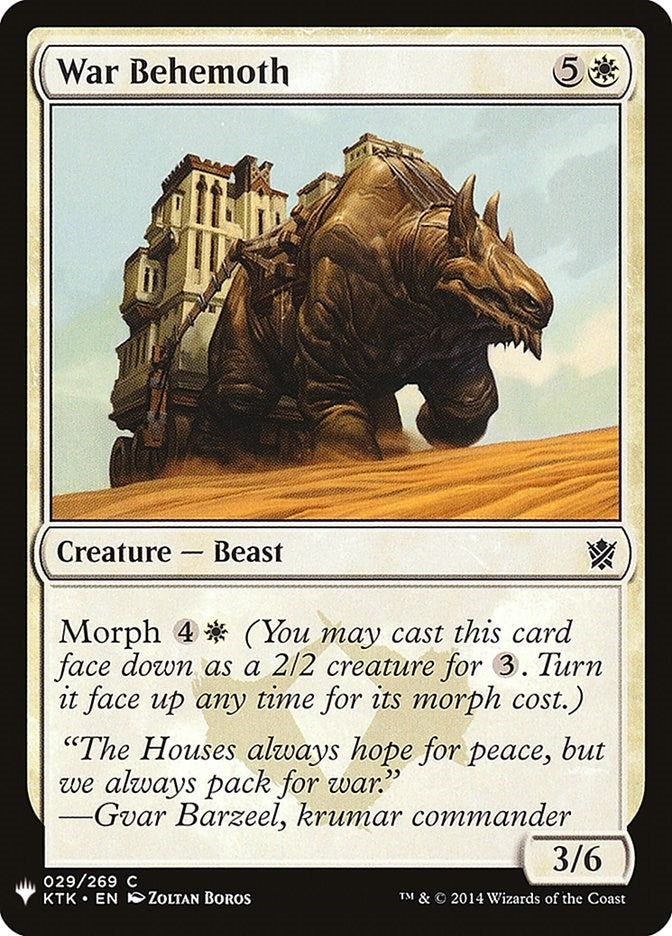Image for War Behemoth (29) - Magic: The Gathering