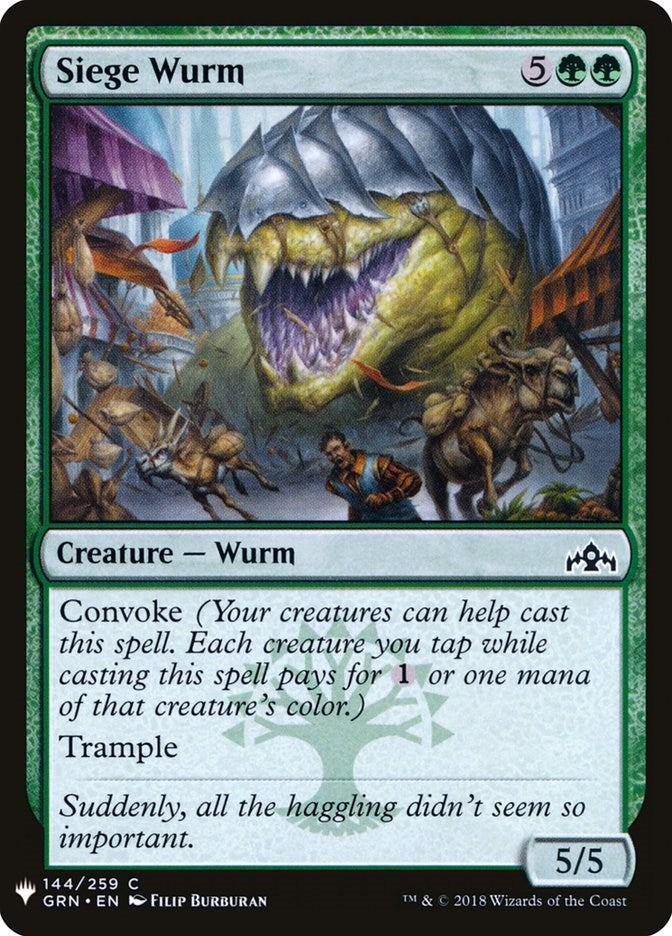 Image for Siege Wurm (144) (LIST) - Magic: The Gathering