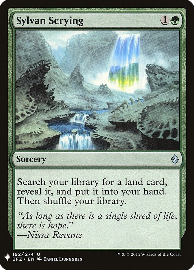 Image for Sylvan Scrying (192) (LIST) - Magic: The Gathering