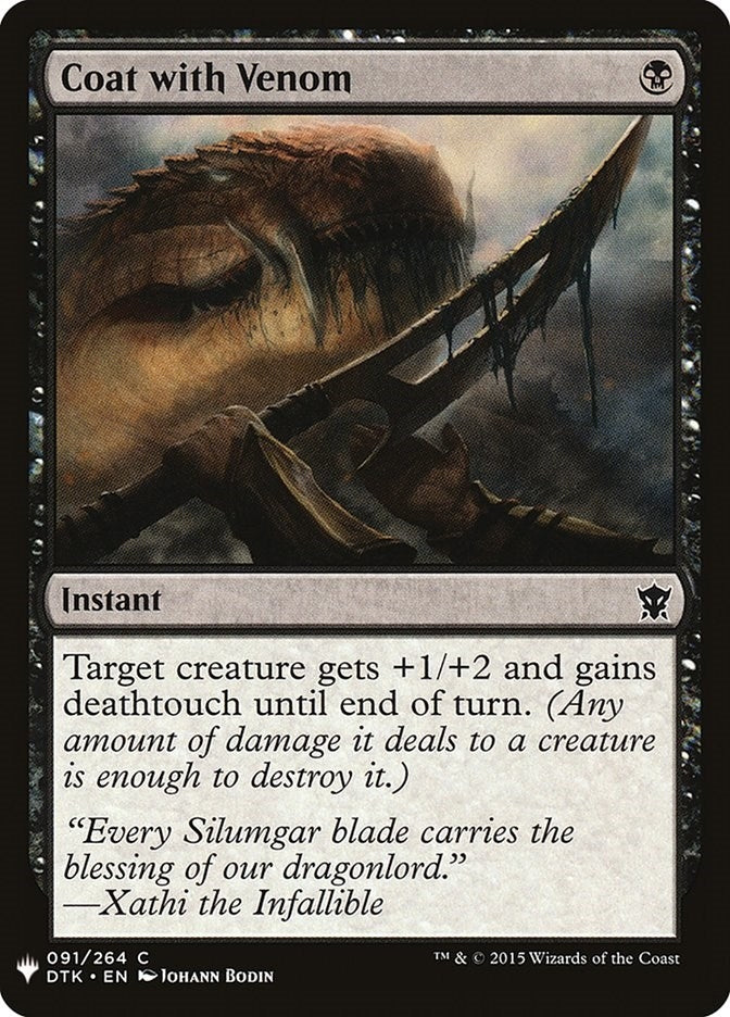 Image for Coat with Venom (91) - Magic: The Gathering