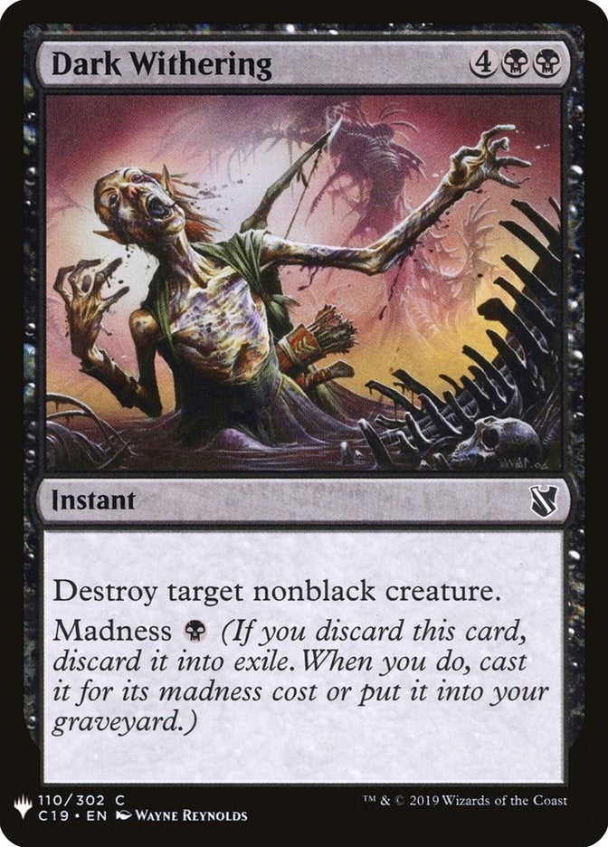 Image for Dark Withering (110) (LIST) - Magic: The Gathering