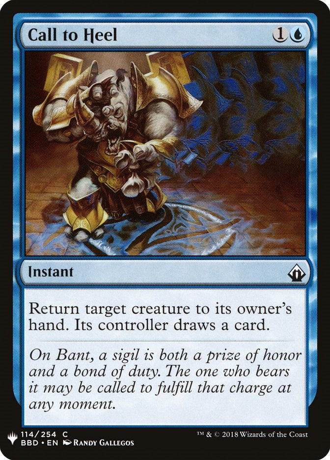 Image for Call to Heel (114) (LIST) - Magic: The Gathering