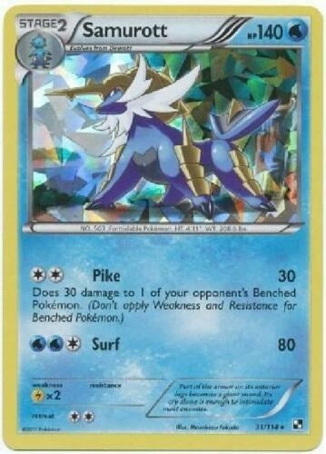 Image for Samurott - 31/114 (Cracked Ice Holo) (031/114) (PR) - Pokemon