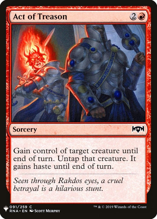 Image for Act of Treason (91) (LIST) - Magic: The Gathering