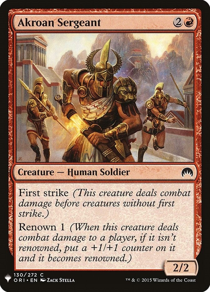 Image for Akroan Sergeant (130) (LIST) - Magic: The Gathering