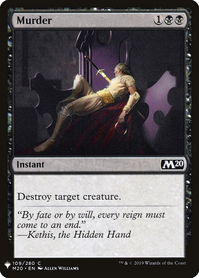 Image for Murder (109) (LIST) - Magic: The Gathering