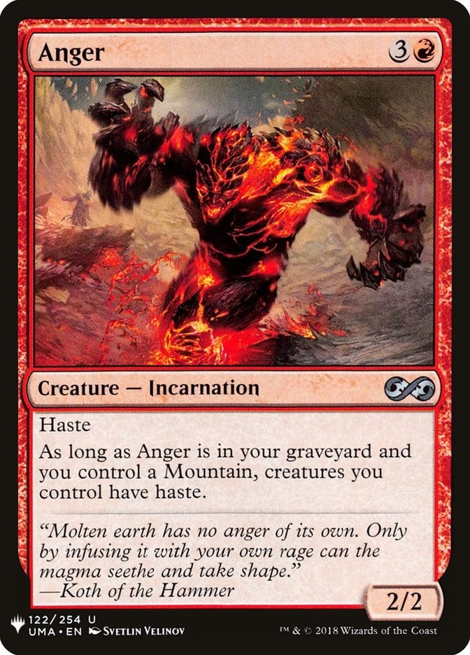 Image for Anger (UMA) (122) (LIST) - Magic: The Gathering