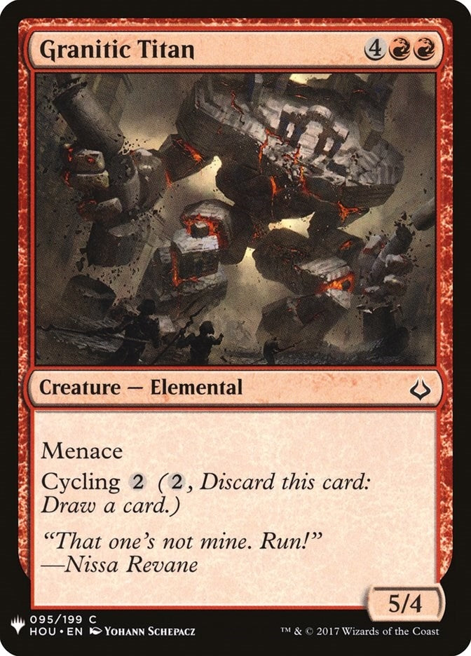 Image for Granitic Titan (95) (LIST) - Magic: The Gathering