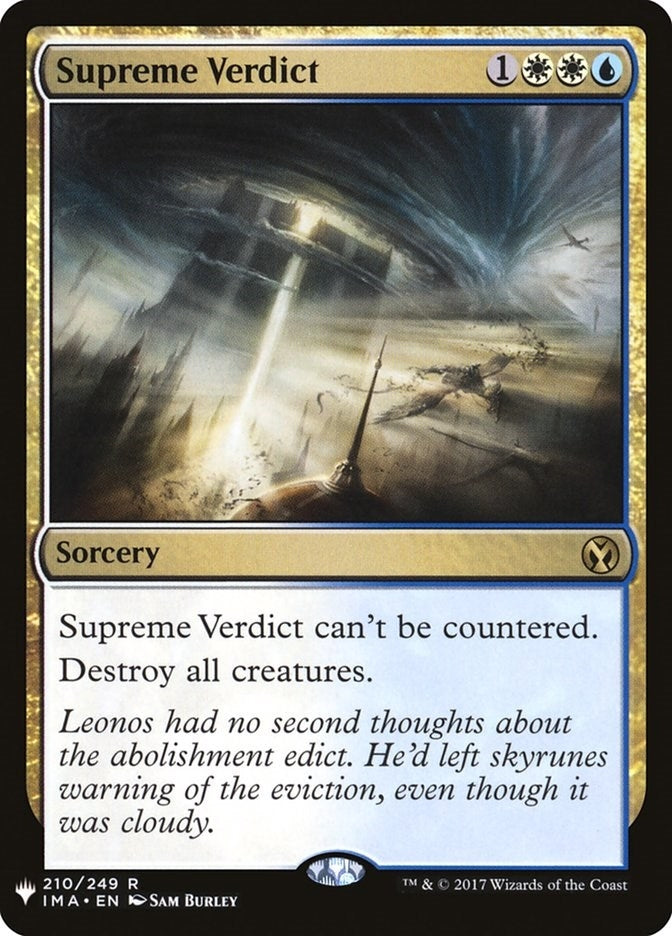 Image for Supreme Verdict (210) (LIST) - Magic: The Gathering