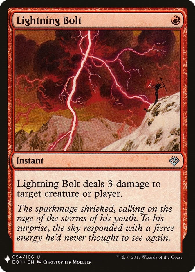 Image for Lightning Bolt (E01) (54) (LIST) - Magic: The Gathering