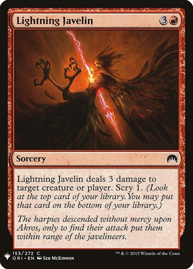 Image for Lightning Javelin (153) (LIST) - Magic: The Gathering