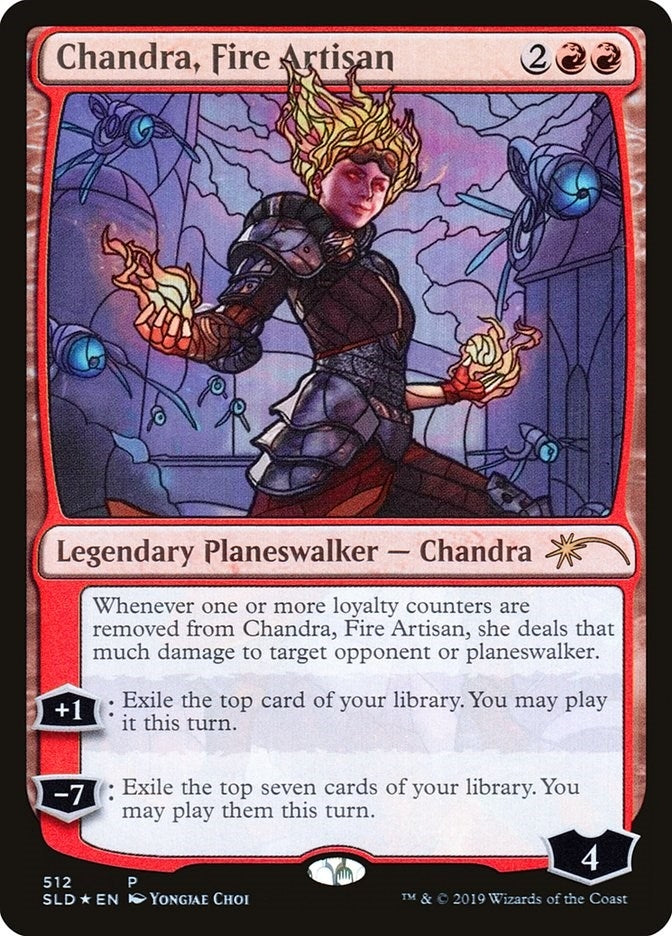 Image for Chandra, Fire Artisan (Stained Glass) (512) - Magic: The Gathering