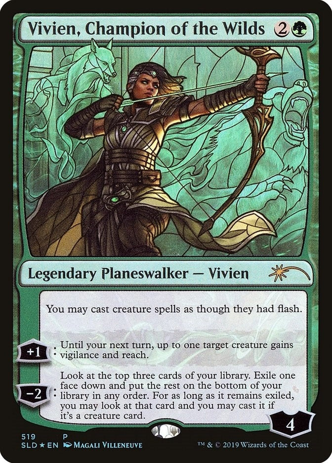 Image for Vivien, Champion of the Wilds (Stained Glass) (519) - Magic: The Gathering