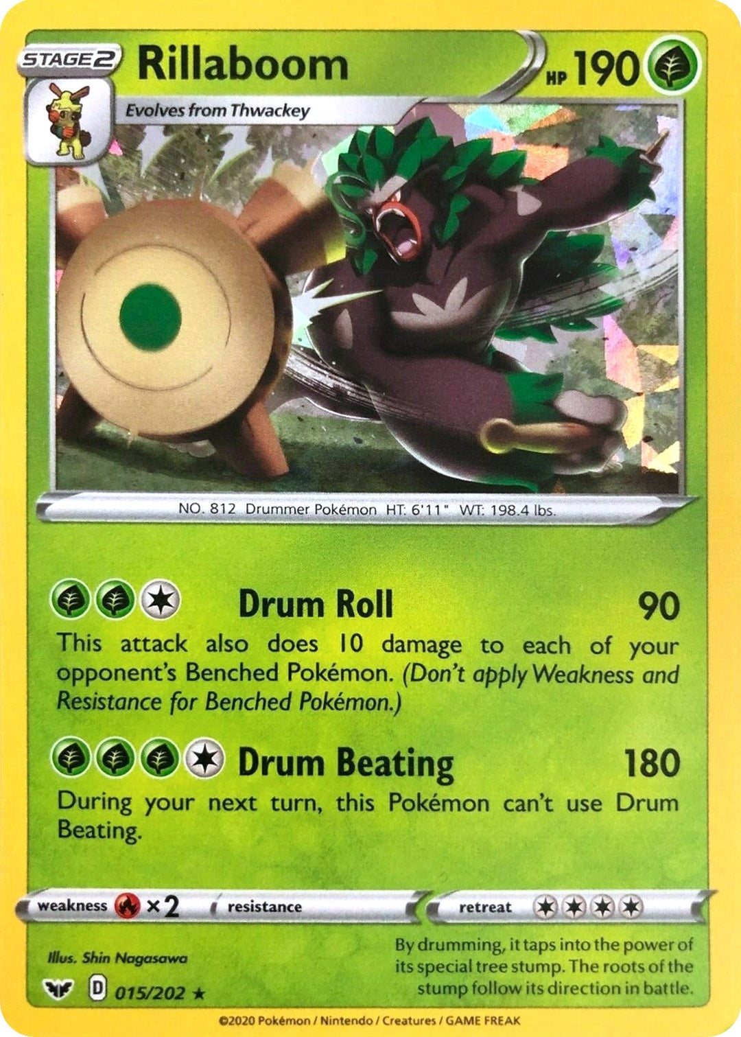 Image for Rillaboom - 015/202 (Cracked Ice Holo) (015/202) (PR) - Pokemon