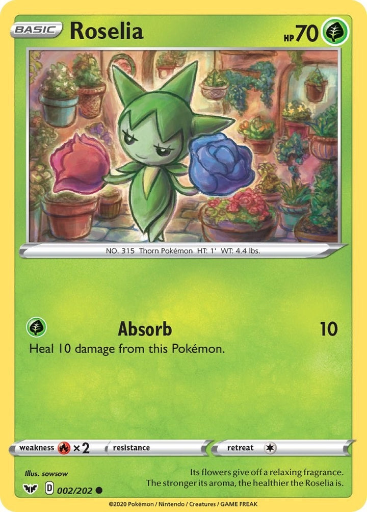 Image for Roselia (002) (002/202) (SWSH01) - Pokemon