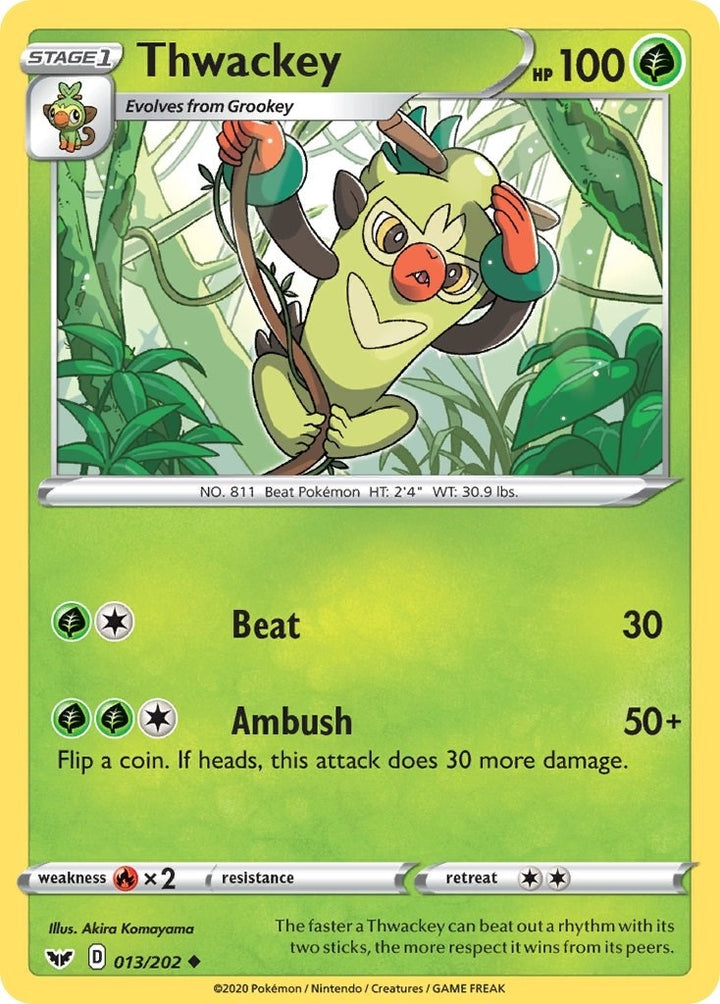 Image for Thwackey (013) (013/202) (SWSH01) - Pokemon