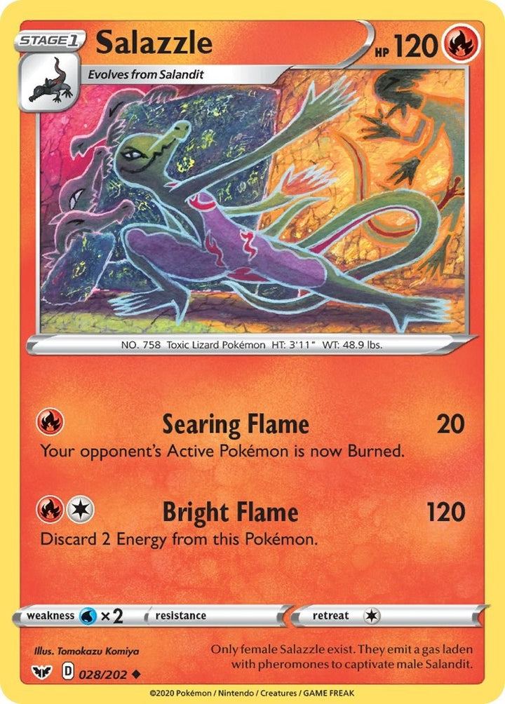 Image for Salazzle (028/202) (SWSH01) - Pokemon