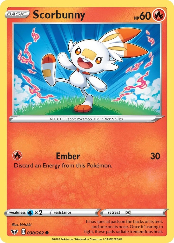 Image for Scorbunny (030) (030/202) (SWSH01) - Pokemon