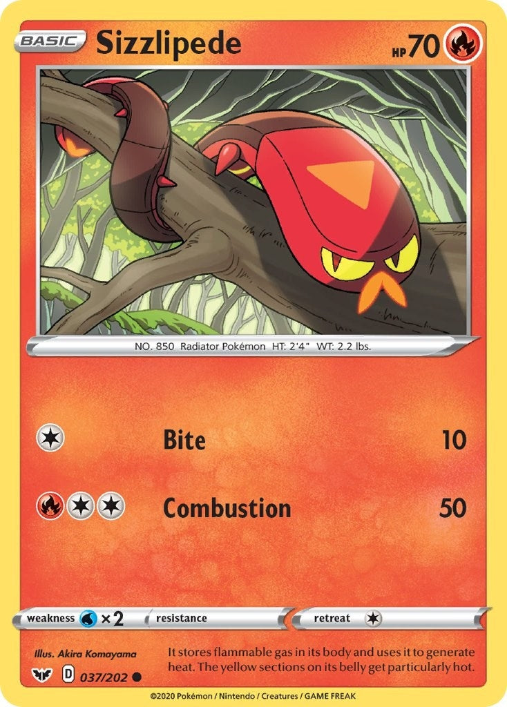 Image for Sizzlipede (037) (037/202) (SWSH01) - Pokemon