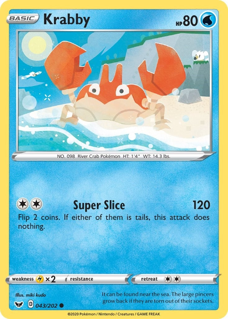 Image for Krabby (043) (043/202) (SWSH01) - Pokemon