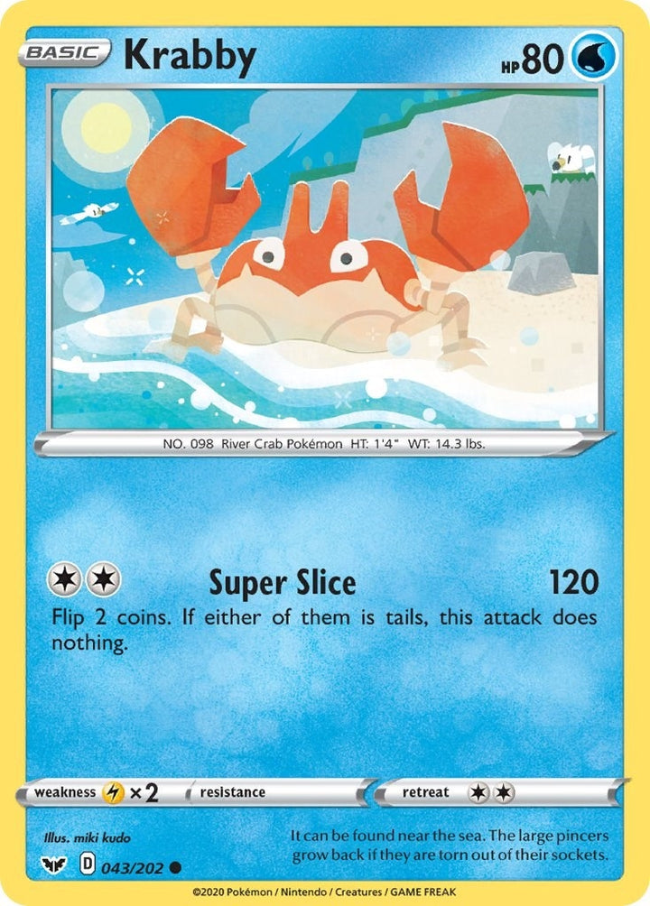 Image for Krabby (043) (043/202) (SWSH01) - Pokemon