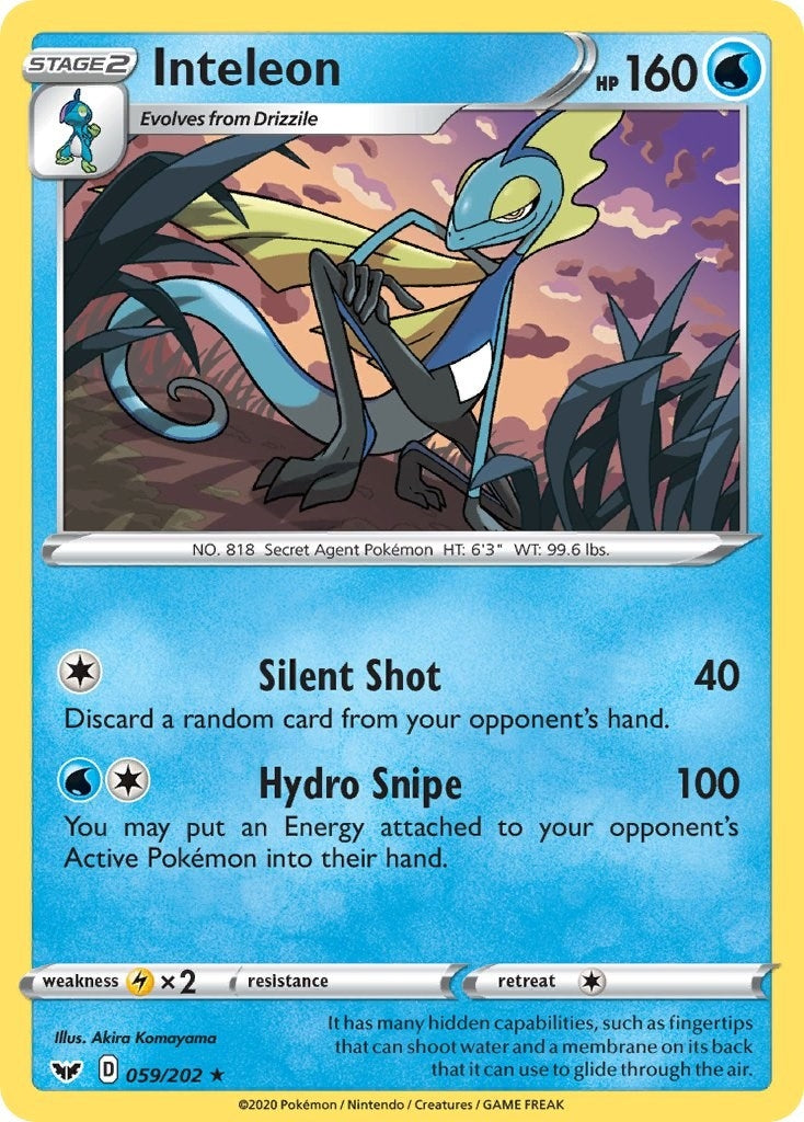 Image for Inteleon (059) (059/202) (SWSH01) - Pokemon