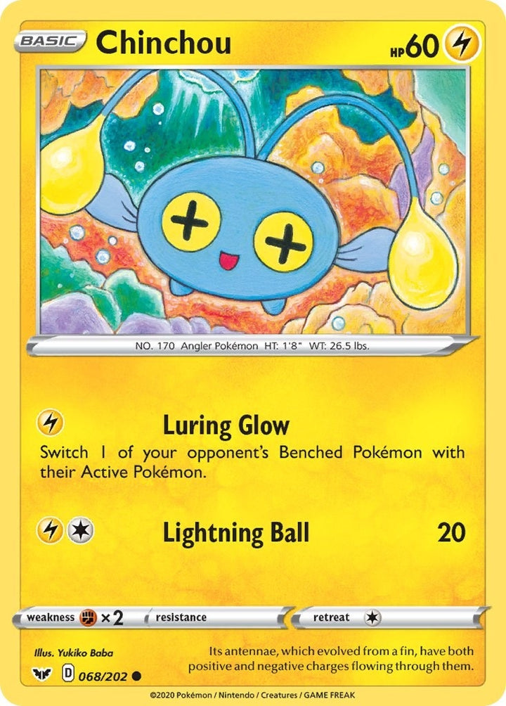Image for Chinchou (068) (068/202) (SWSH01) - Pokemon