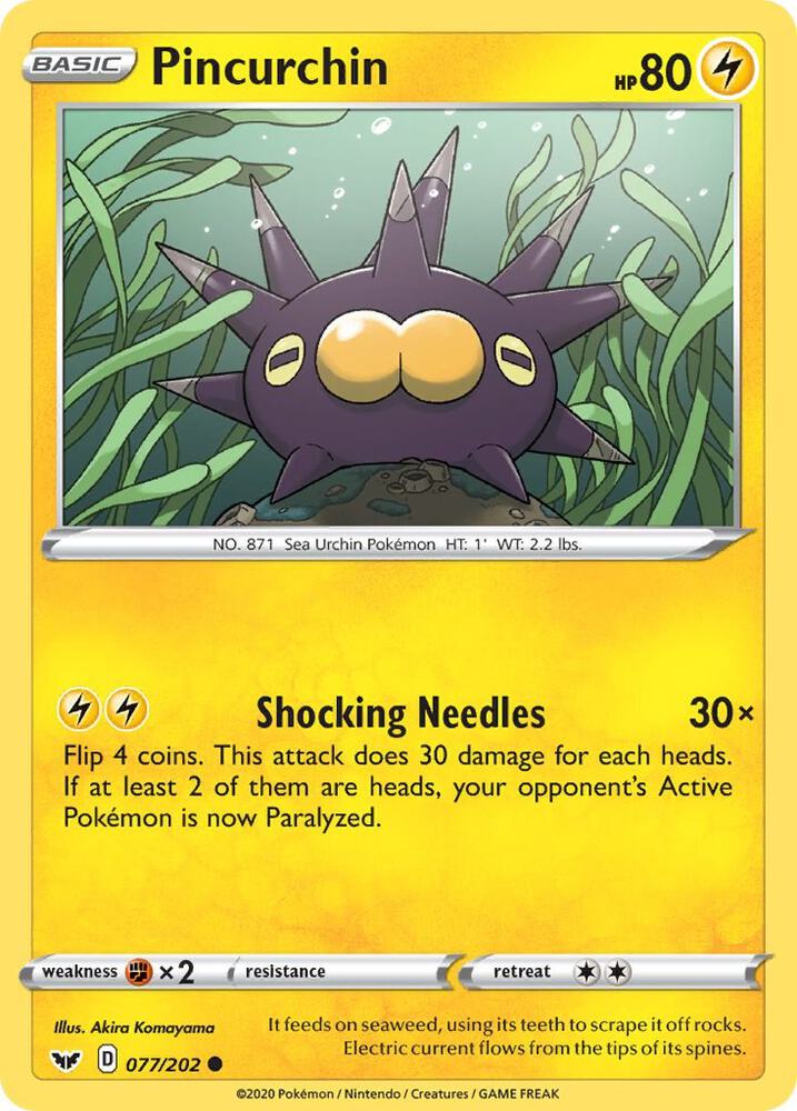 Image for Pincurchin (077/202) (SWSH01) - Pokemon