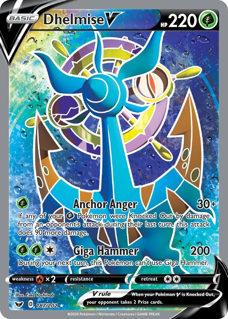 Image for Dhelmise V (Full Art) (187/202) (SWSH01) - Pokemon