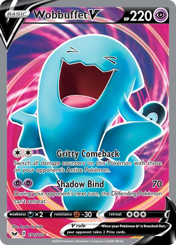 Image for Wobbuffet V (Full Art) (191/202) (SWSH01) - Pokemon