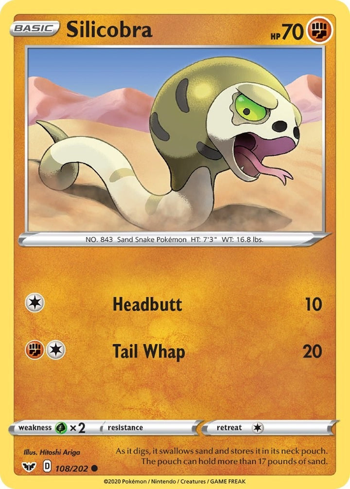 Image for Silicobra (108) (108/202) (SWSH01) - Pokemon