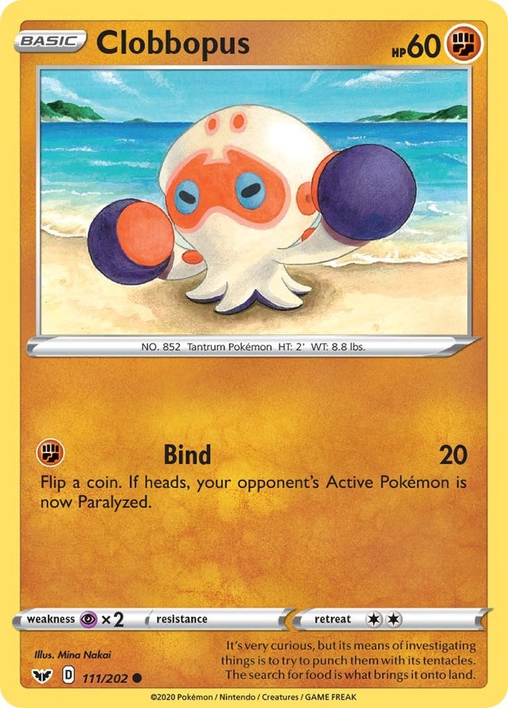 Image for Clobbopus (111) (111/202) (SWSH01) - Pokemon